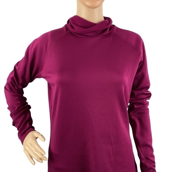 Columbia Pullover Size L Berry Long Sleeve Cowl Neck - Picture 2 of 7